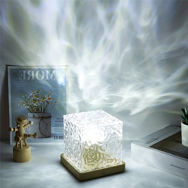 Lampada da tavolo Led touch Cube USB 3W RGB + Bianco freddo con telecomando M LEDME
