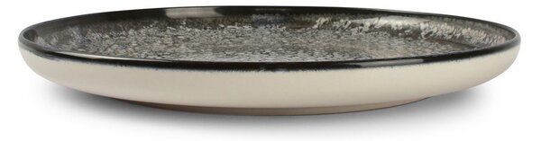 Piatto nero/color crema in gres ø 27 cm Gravel – ONA