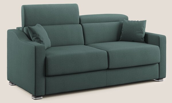 Divano Letto 3 Posti 191x100x98 cm in Tessuto Verde