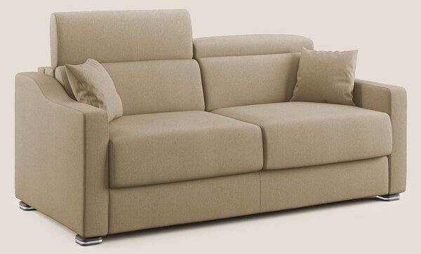 Divano Letto 2 Posti 171x100x98 cm in Tessuto Beige