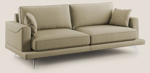 Divano 2 Posti 178x88x93 cm in Tessuto Cammello