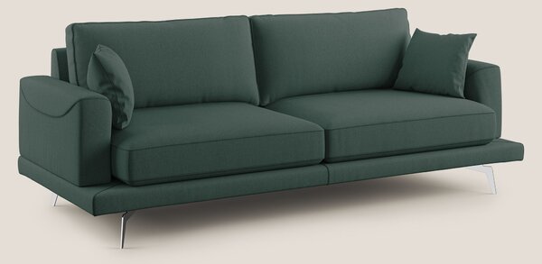 Divano 2 Posti 178x88x93 cm in Tessuto Verde