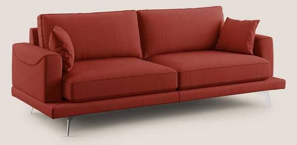 Divano 2 Posti 178x88x93 cm in Tessuto Rosso