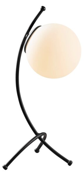 Lampada da tavolo bianca e nera con paralume in vetro (altezza totale 43 cm) Yay – Opviq lights