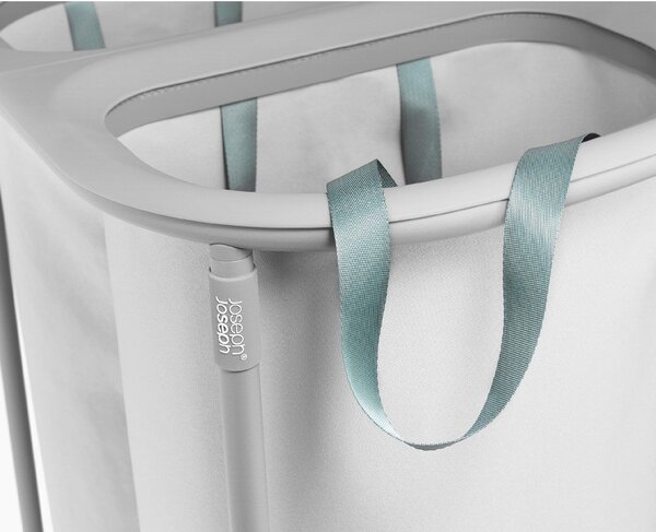 Cesta per il bucato grigio chiaro in tessuto 2x40 l Duo – Joseph Joseph