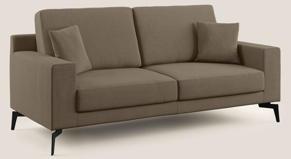 Divano 2 Posti 146x95x91 cm in Tessuto Marrone