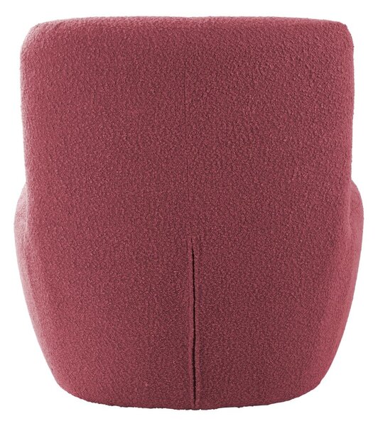 Poltrona rosa in tessuto bouclé Ada - Leitmotiv