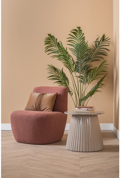 Poltrona rosa in tessuto bouclé Ada - Leitmotiv