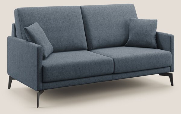 Divano 2 Posti 140x94x90 cm in Tessuto Blu
