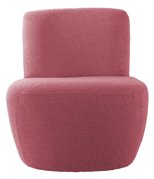 Poltrona rosa in tessuto bouclé Ada - Leitmotiv