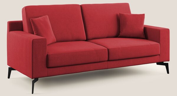 Divano 2 Posti 146x95x91 cm in Tessuto Rosso