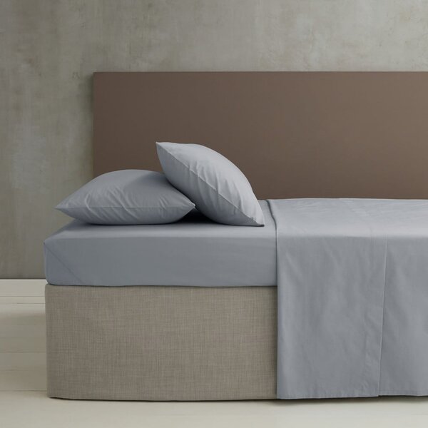 Lenzuolo con angoli grigio in percalle 180x260 cm Easy Iron Percale – Catherine Lansfield