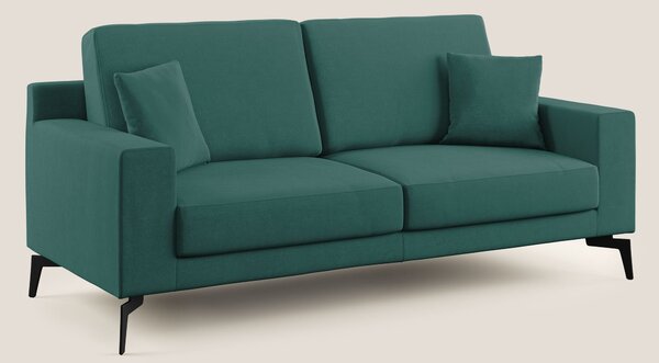 Divano 2 Posti 146x95x91 cm in Tessuto Petrolio