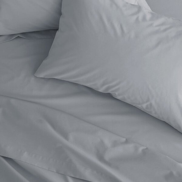 Lenzuolo con angoli grigio in percalle 180x260 cm Easy Iron Percale – Catherine Lansfield