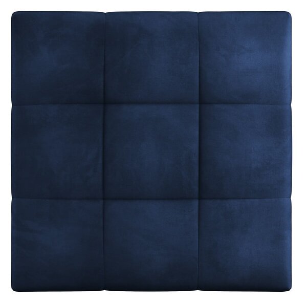 Poggiapiedi blu con rivestimento in velluto Rome Velvet – Cosmopolitan Design