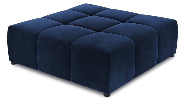 Poggiapiedi blu con rivestimento in velluto Rome Velvet – Cosmopolitan Design