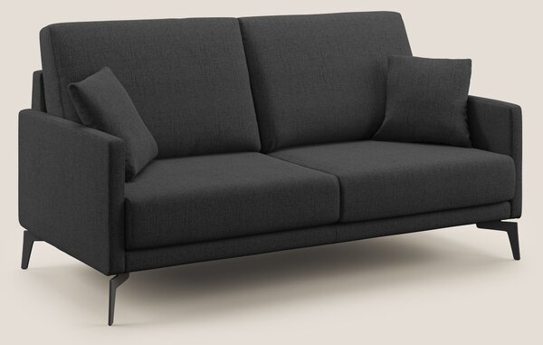 Divano 2 Posti 140x94x90 cm in Tessuto Antracite