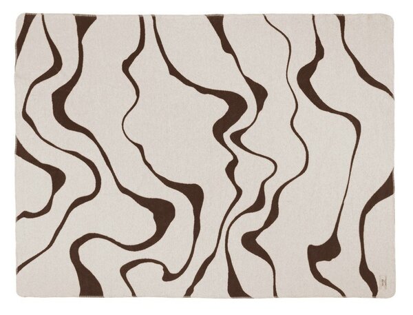 Coperta marrone/color crema 150x200 cm Felu – noo.ma