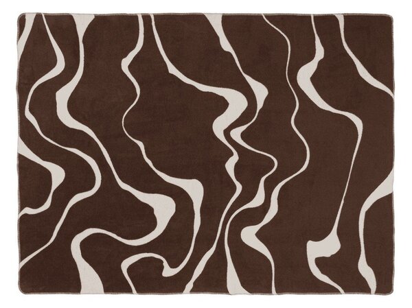 Coperta marrone/color crema 150x200 cm Felu – noo.ma