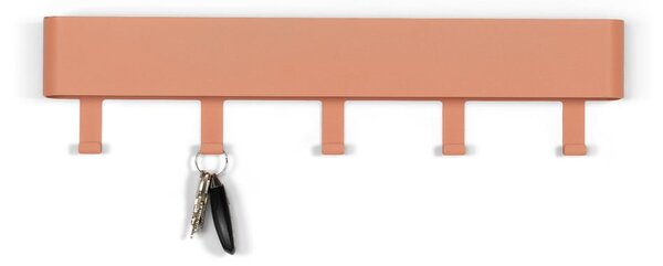 Attaccapanni da parete color salmone in metallo con scaffale 52 cm Dax Play – Spinder Design