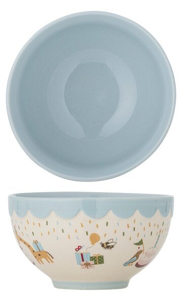 Ciotola per bambini azzurra/color crema in gres ø 13,5 cm Celebrate – Bloomingville Mini