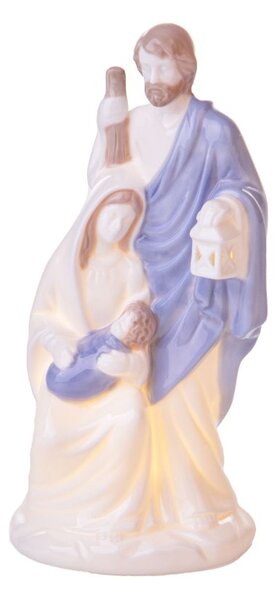 Statuina Natalizia Natività con Led 19,6 cm in Porcellana