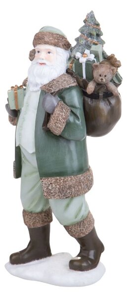 Statuina Babbo Natale con Sacco 37 cm in Resina