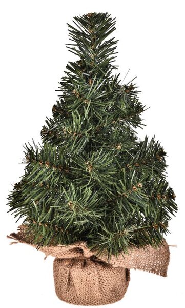 Set 3 Mini Albero di Natale Artificiali 24 cm Abete Verde