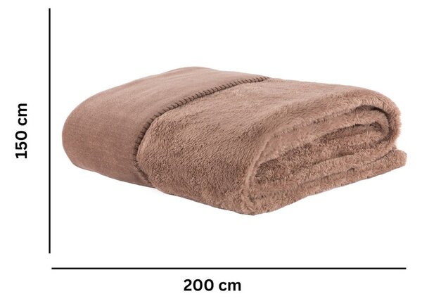 Coperta marrone in micropile 150x200 cm Tomo – Tiseco Home Studio