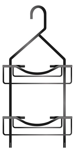 Mensola da bagno da appendere nera opaca in alluminio Filaire Aluminium – douceur d'intérieur