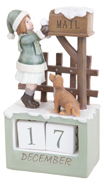 Statuina Calendario di Natale 22,5 cm in Resina