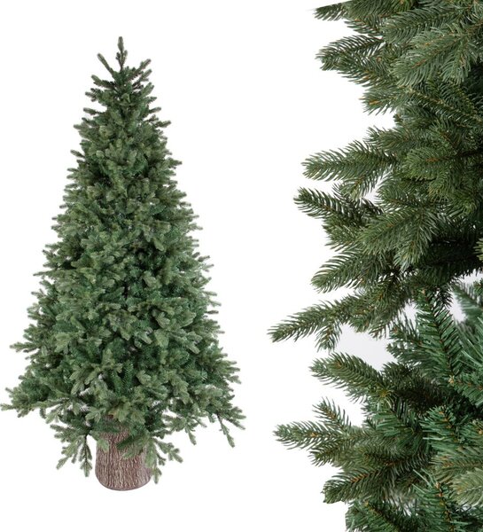 Albero di Natale Artificiale 215 cm 1038 Rami con Tronco Abete Verde