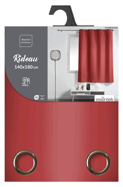 Tenda rossa 140x180 cm Essentiel – douceur d'intérieur