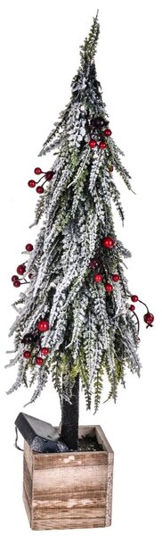 Mini Albero di Natale Decorativo con Led 65 cm Abete Verde