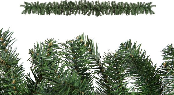 Festone Natalizio Artificiale Abete 240 Rametti 270 cm in Sintetico Verde