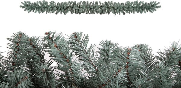 Festone Natalizio Artificiale Abete 240 Rametti 270 cm in Sintetico Grigio