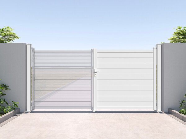 Pilastro per cancello in alluminio L15 cm x H190 cm bianco - NERETO