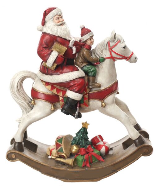 Statuina Cavallo a Dondolo 38 cm in Resina
