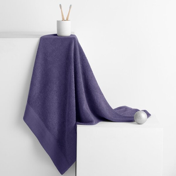 Set di asciugamani per viso e corpo tipo terry viola in cotone 6 pz Amari – Restilo