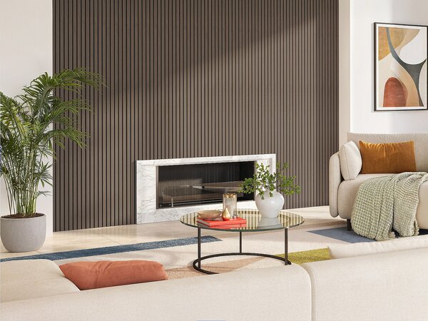 Pannello da parete acustico Finitura legno naturale scuro Set da 3,12m² Lotto di 2 pezzi - PENCIA
