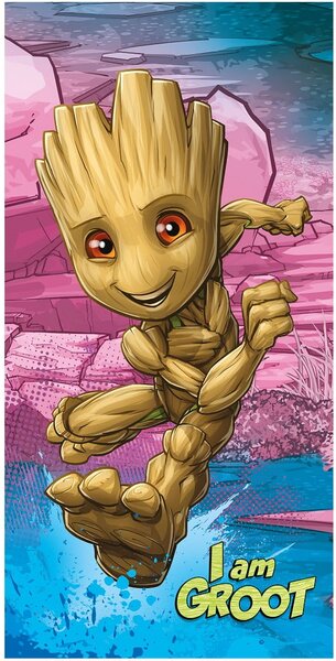 Asciugamano per bambini in cotone 70x140 cm Groot "I am groot" – Jerry Fabrics