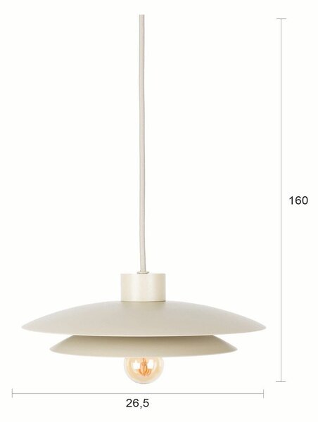 Lampadario beige in metallo ø 26,5 cm Wubbo – White Label