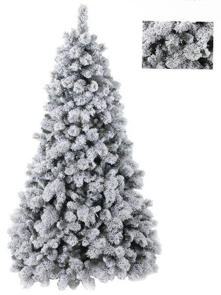 Albero di Natale Artificiale Innevato 281 Rami Abete Verde