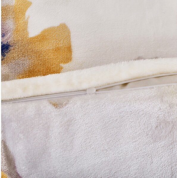 Set copripiumino e federa bianco in micropile per letto singolo 140x200 cm Blossom – My House