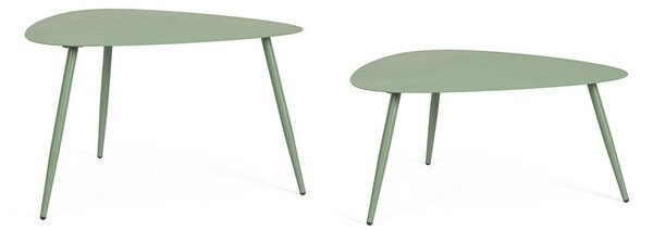 Set di tavolini da giardino in acciaio 2 pz 73,5x77,5 cm Yvonne – Bizzotto