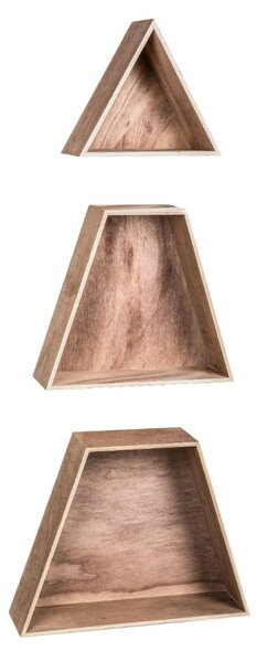 Set 3 Mensole Albero di Natale 100 cm in Legno