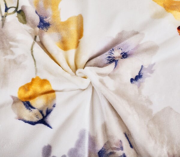 Set copripiumino e federa bianco in micropile per letto singolo 140x200 cm Blossom – My House