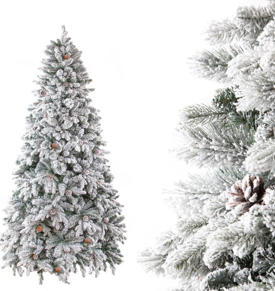 Albero di Natale Artificiale Innevato 245 cm 1893 Rami Abete Verde