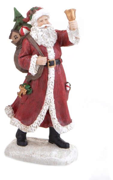 Statuina Babbo Natale con Campana 27,5 cm in Resina