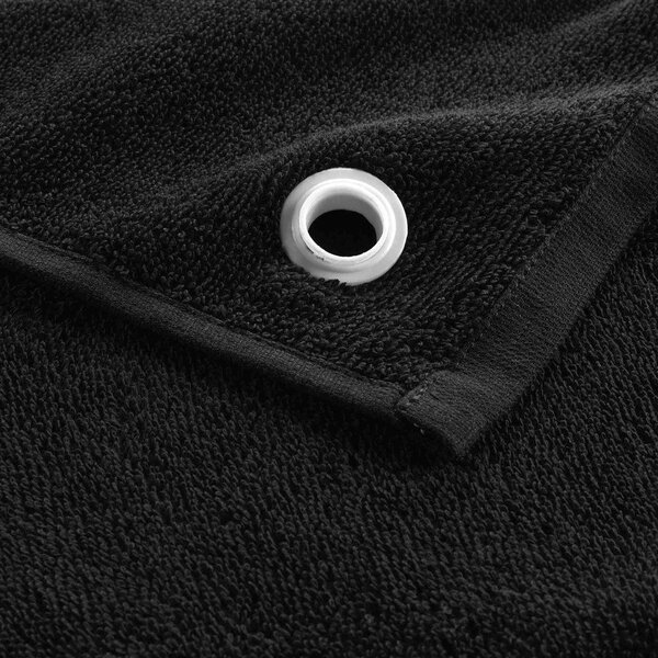 Asciugamano tipo terry nero in cotone 50x50 cm Cuistot – douceur d'intérieur